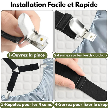 Attaches de drap de lit